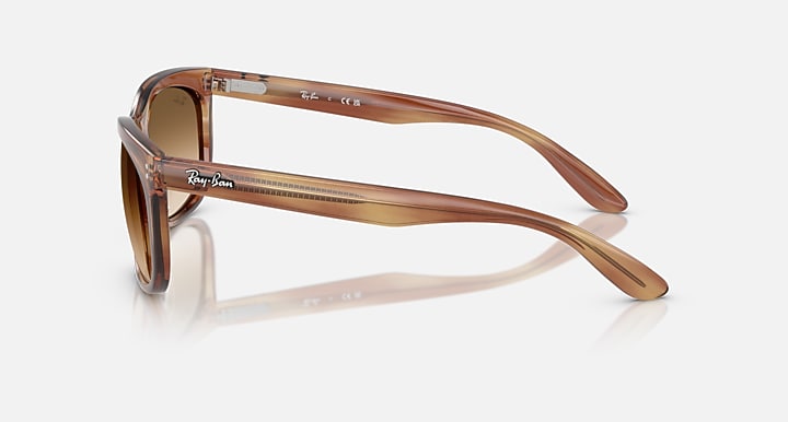 Ray-Ban BALORETTE Striped Brown with Clear Gradient Brown Gradient lenses - Lateral