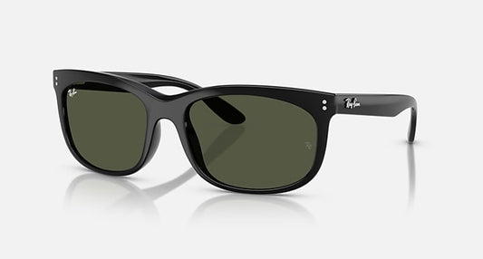 Ray-Ban BALORETTE Black with G-15 Green Solid Color lenses - Quarter