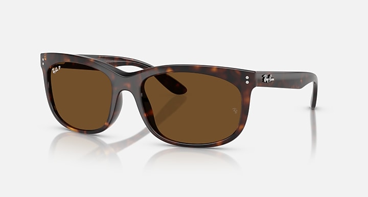 Ray-Ban BALORETTE Havana with Brown Polarized Solid Color lenses - Quarter
