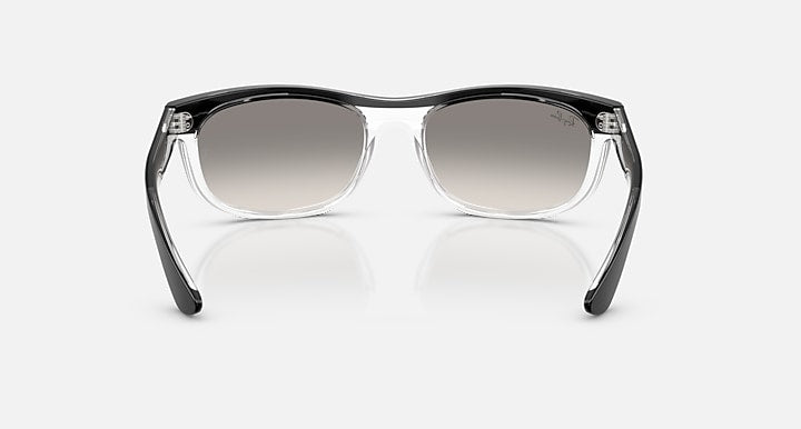 Ray-Ban BALORAMA STREET NEAT Black On Transparent with Clear Gradient Grey Gradient lenses - Back