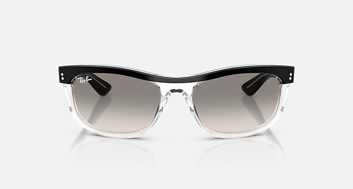 Ray-Ban BALORAMA STREET NEAT Black On Transparent with Clear Gradient Grey Gradient lenses - Front