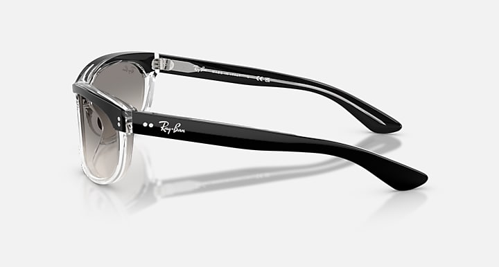 Ray-Ban BALORAMA STREET NEAT Black On Transparent with Clear Gradient Grey Gradient lenses - Lateral