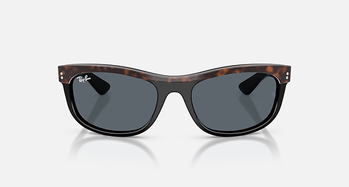 Ray-Ban BALORAMA STREET NEAT Havana On Black with Blue Solid Color lenses - Front
