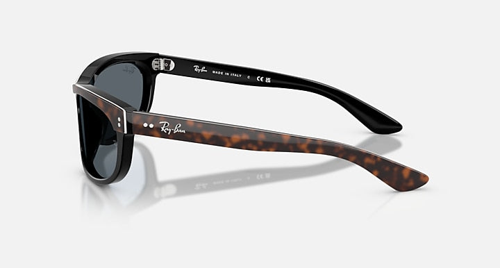 Ray-Ban BALORAMA STREET NEAT Havana On Black with Blue Solid Color lenses - Lateral