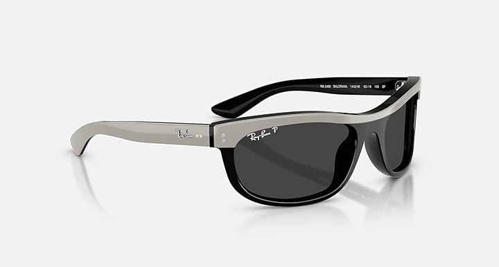 Ray-Ban BALORAMA STREET NEAT Grey On Black with Polarized Black Solid Color lenses - Alternative