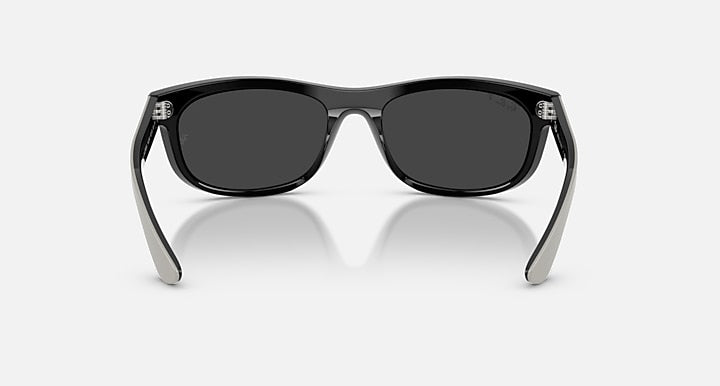 Ray-Ban BALORAMA STREET NEAT Grey On Black with Polarized Black Solid Color lenses - Back