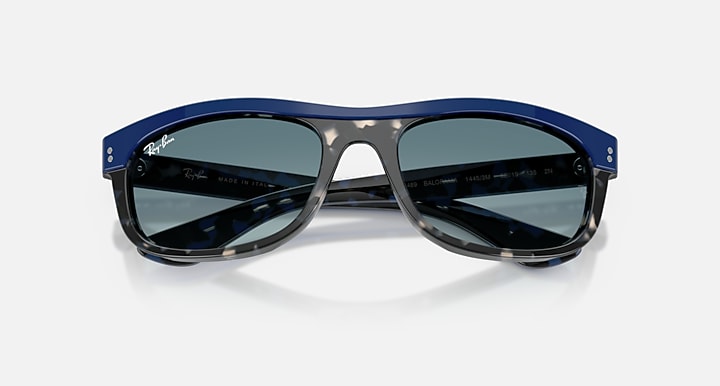 Ray-Ban BALORAMA STREET NEAT Blue On Havana with Blue Gradient Grey Gradient lenses - Closed Front