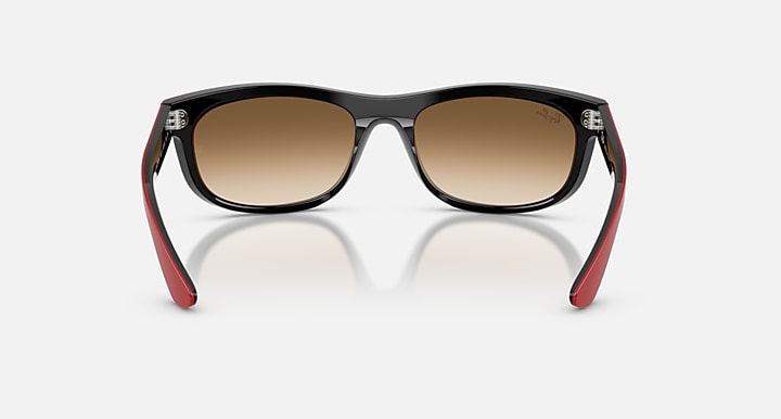 Ray-Ban BALORAMA STREET NEAT Red On Black with Clear Gradient Brown Gradient lenses - Back