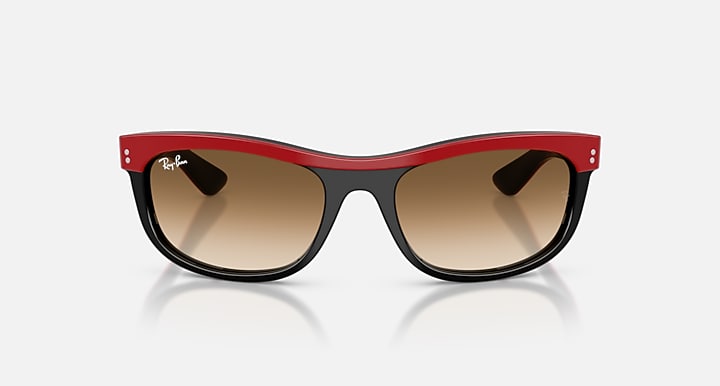 Ray-Ban BALORAMA STREET NEAT Red On Black with Clear Gradient Brown Gradient lenses - Front