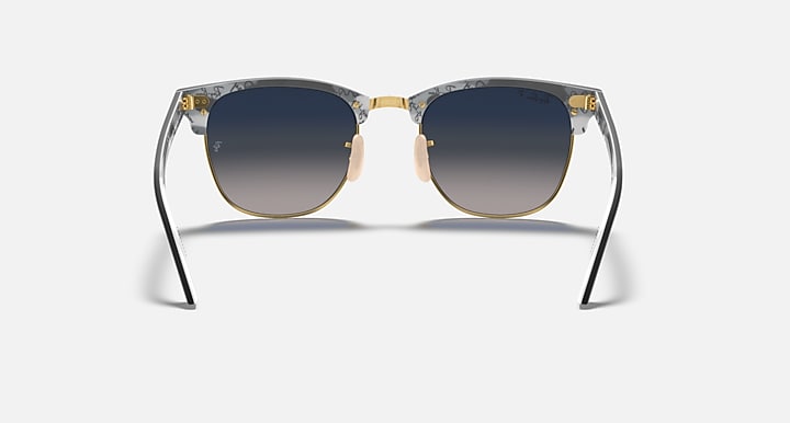 Ray-Ban CLUBMASTER @COLLECTION Black with Polarized Blue & Grey Gradient Gradient lenses - Back