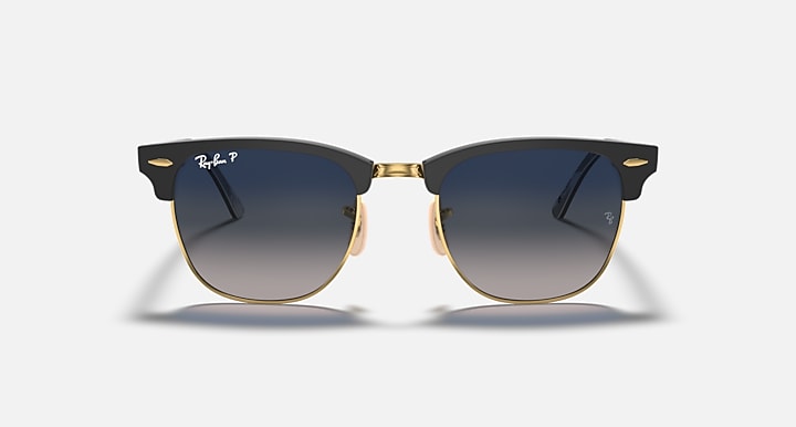 Ray-Ban CLUBMASTER @COLLECTION Black with Polarized Blue & Grey Gradient Gradient lenses - Front