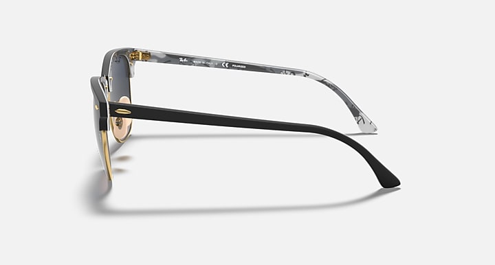 Ray-Ban CLUBMASTER @COLLECTION Black with Polarized Blue & Grey Gradient Gradient lenses - Lateral