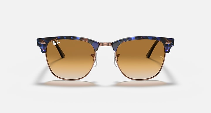 Ray-Ban CLUBMASTER FLECK Brown & Blue with Light Brown Gradient Gradient lenses - Front