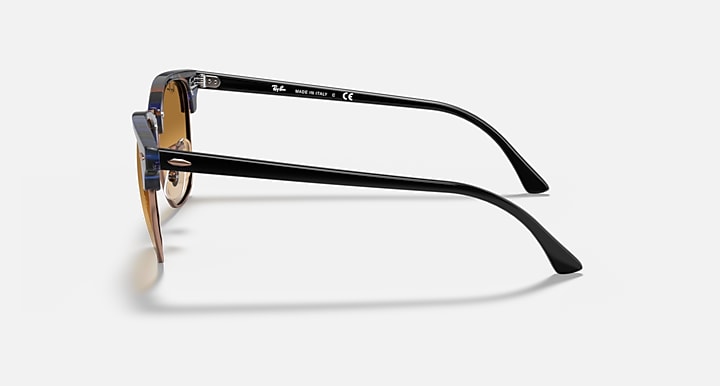 Ray-Ban CLUBMASTER FLECK Brown & Blue with Light Brown Gradient Gradient lenses - Lateral