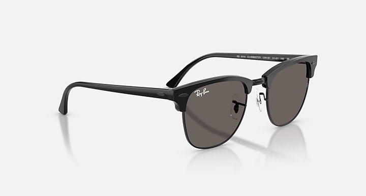 Ray-Ban CLUBMASTER CLASSIC Black On Black; Black with Dark Grey Solid Color lenses - Alternative