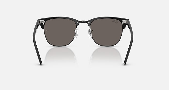 Ray-Ban CLUBMASTER CLASSIC Black On Black; Black with Dark Grey Solid Color lenses - Back