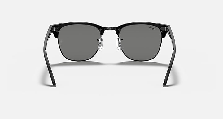 Ray-Ban CLUBMASTER MARBLE Black with Dark Grey Solid Color lenses - Back