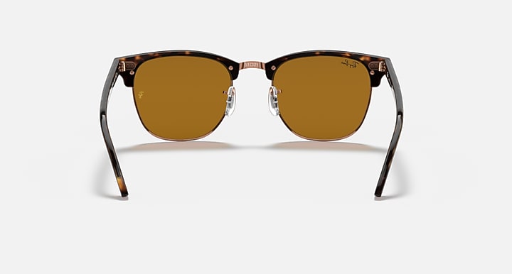 Ray-Ban CLUBMASTER CLASSIC Havana with B-15 Brown Solid Color lenses - Back