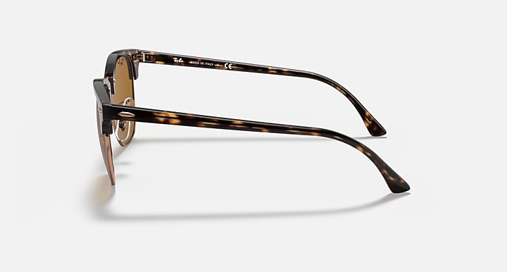 Ray-Ban CLUBMASTER CLASSIC Havana with B-15 Brown Solid Color lenses - Lateral