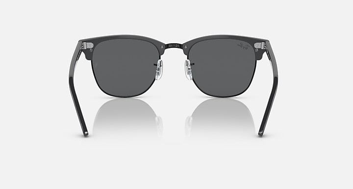 Ray-Ban CLUBMASTER CLASSIC Grey On Black; Grey with Dark Grey Solid Color lenses - Back