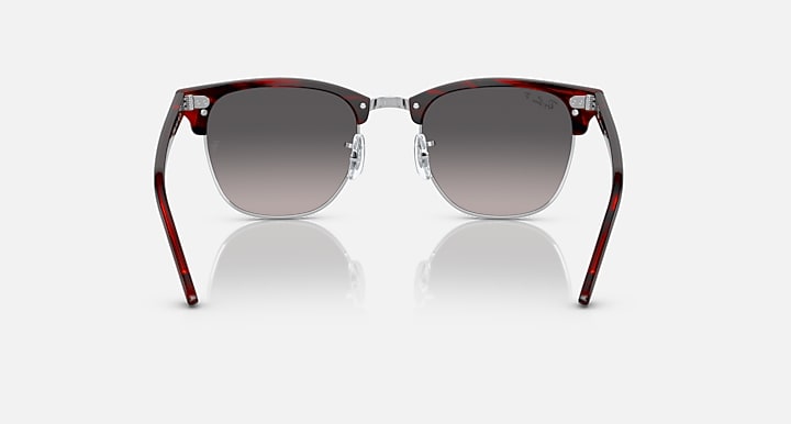 Ray-Ban RB3016 CLUBMASTER DISNEY MINNIE MOUSE Red Havana; Red Striped Havana with Grey Polarized Gradient lenses - Back