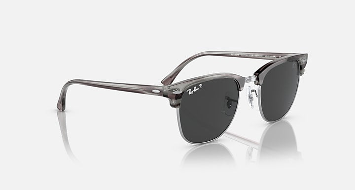 Ray-Ban RB3016 CLUBMASTER DISNEY MICKEY MOUSE Grey Havana; Grey Striped Havana with Grey Polarized Solid Color lenses - Alternative