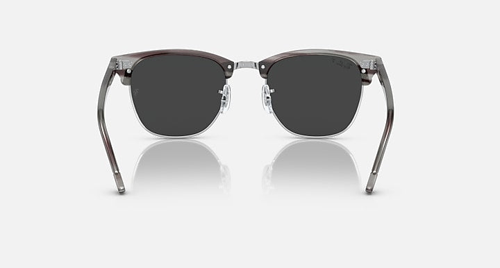 Ray-Ban RB3016 CLUBMASTER DISNEY MICKEY MOUSE Grey Havana; Grey Striped Havana with Grey Polarized Solid Color lenses - Back