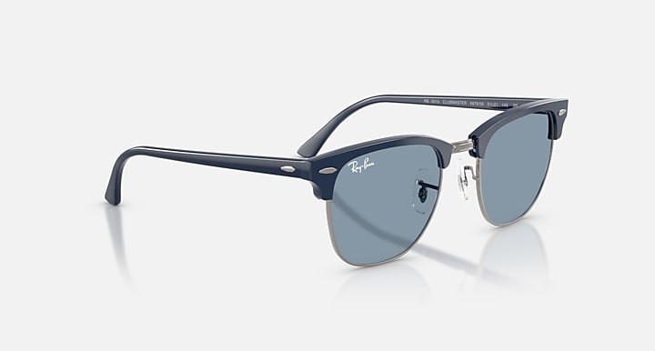 Ray-Ban CLUBMASTER CLASSIC Blue & Gunmetal; Blue with Blue Solid Color lenses - Alternative