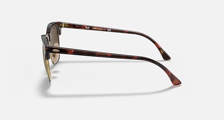 Ray-Ban CLUBMASTER FLASH LENSES Red Havana with Green Gradient Flash Gradient - Mirror lenses - Lateral