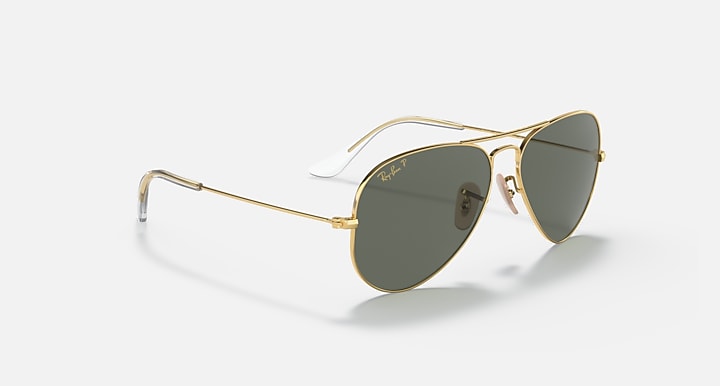 Ray-Ban AVIATOR SOLID GOLD Gold with G-15 Green Polarized Solid Color lenses - Alternative