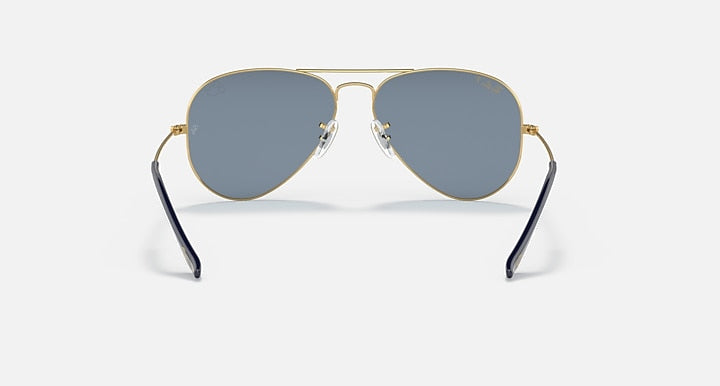Ray-Ban AVIATOR MICKEY WDW50 Arista Gold with Blue Polarized Solid Color lenses - Back