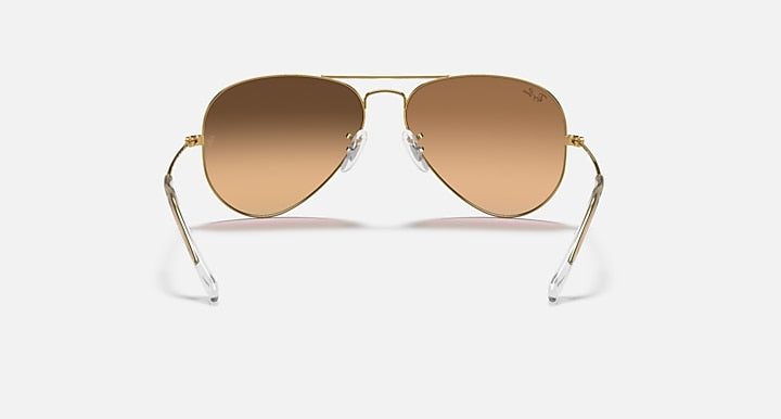 Ray-Ban AVIATOR GRADIENT Arista Gold with Silver/Pink Gradient - Mirror lenses - Back