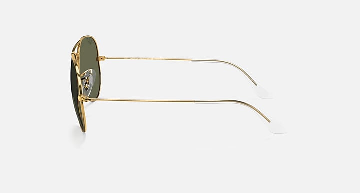 Ray-Ban AVIATOR CLASSIC Arista Gold with G-15 Green Polarized Solid Color lenses - Lateral