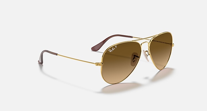 Ray-Ban AVIATOR GRADIENT Arista Gold with Brown Polarized Gradient lenses - Alternative