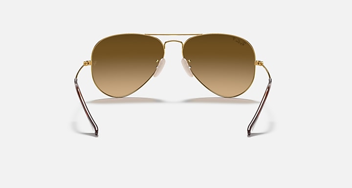 Ray-Ban AVIATOR GRADIENT Arista Gold with Brown Polarized Gradient lenses - Back