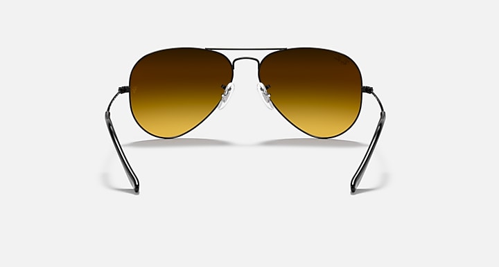 Ray-Ban AVIATOR FLASH LENSES GRADIENT Black with Blue Flash Gradient - Mirror lenses - Back