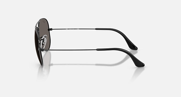 Ray-Ban AVIATOR CLASSIC Black with Dark Grey Solid Color lenses - Lateral