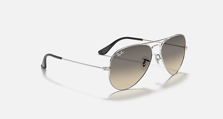 Ray-Ban AVIATOR GRADIENT Silver with Grey Gradient Gradient lenses - Alternative