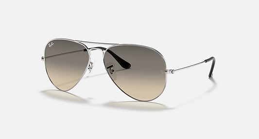 Ray-Ban AVIATOR GRADIENT Silver with Grey Gradient Gradient lenses - Quarter