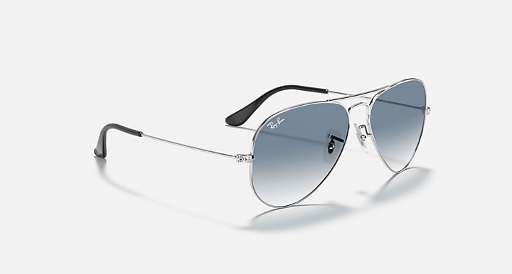 Ray-Ban AVIATOR GRADIENT Silver with Light Blue Gradient Gradient lenses - Alternative