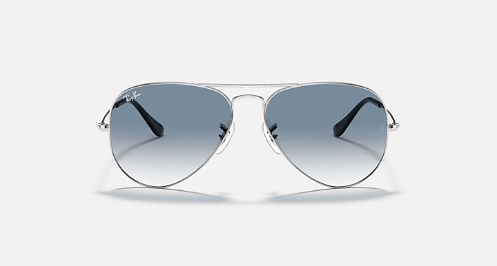 Ray-Ban AVIATOR GRADIENT Silver with Light Blue Gradient Gradient lenses - Front