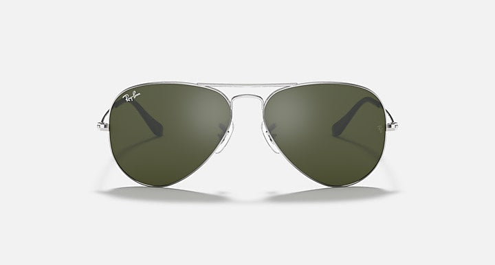 Ray-Ban AVIATOR MIRROR Silver with Grey Solid Color - Mirror lenses - Front