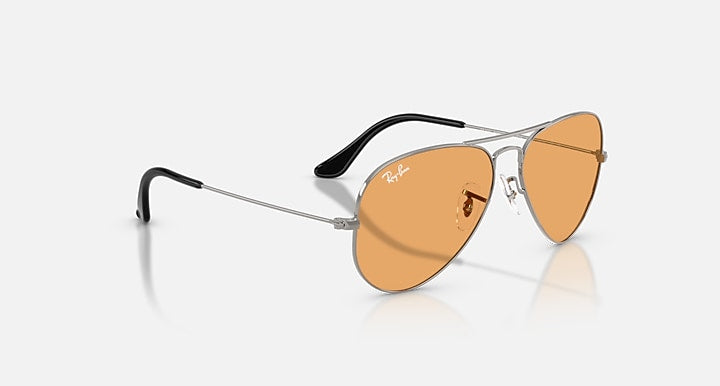 Ray-Ban AVIATOR CLASSIC SUMMER CAPSULE Gunmetal with Orange Solid Color lenses - Alternative