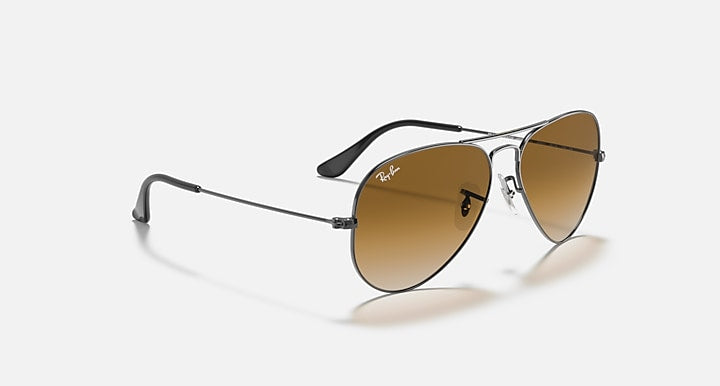 Ray-Ban AVIATOR GRADIENT Gunmetal with Light Brown Gradient Gradient lenses - Alternative