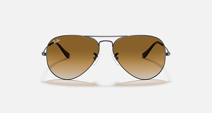 Ray-Ban AVIATOR GRADIENT Gunmetal with Light Brown Gradient Gradient lenses - Front