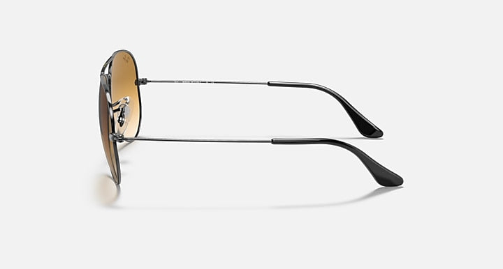 Ray-Ban AVIATOR GRADIENT Gunmetal with Light Brown Gradient Gradient lenses - Lateral