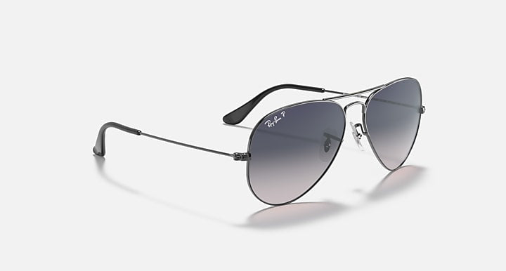 Ray-Ban AVIATOR GRADIENT Gunmetal with Blue Gradient Polarized Gradient lenses - Alternative