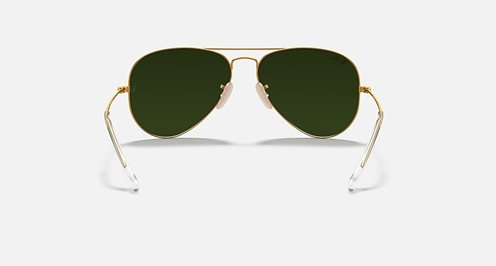 Ray-Ban AVIATOR FLASH LENSES Gold with Blue Flash Solid Color - Mirror lenses - Back