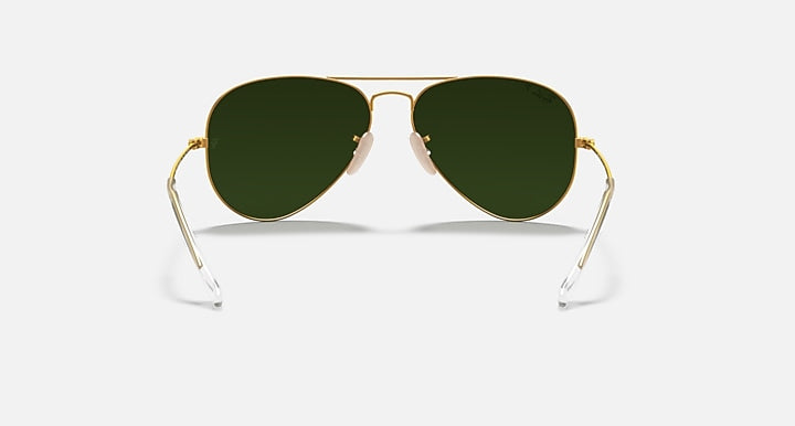 Ray-Ban AVIATOR FLASH LENSES Gold with Blue Polarized Solid Color - Mirror lenses - Back