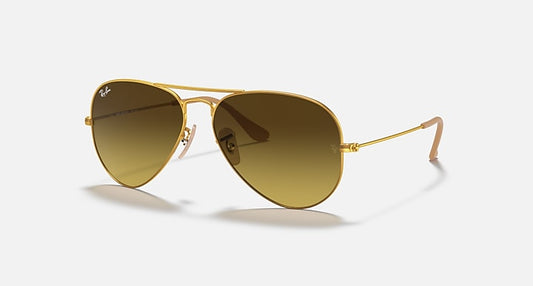 Ray-Ban AVIATOR GRADIENT Gold with Brown Gradient Gradient lenses - Quarter